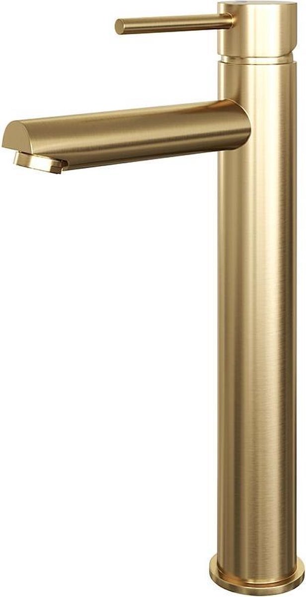 Brauer Gold Edition Wastafelmengkraan verhoogd type HD2 greep ColdStart messing geborsteld 5-GG-002 - Goud