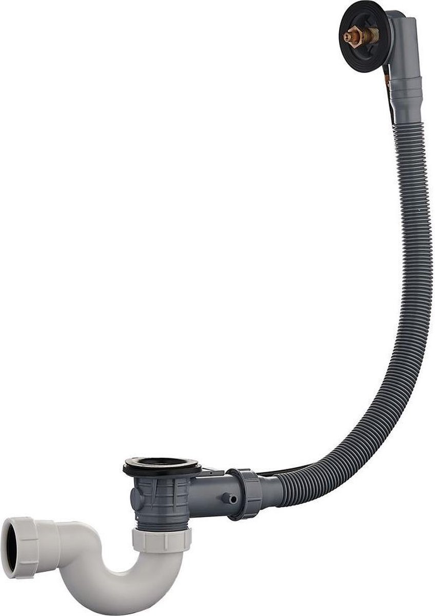 Wiesbaden Gemma basic badplug-overloopcombinatie met waste - Grijs