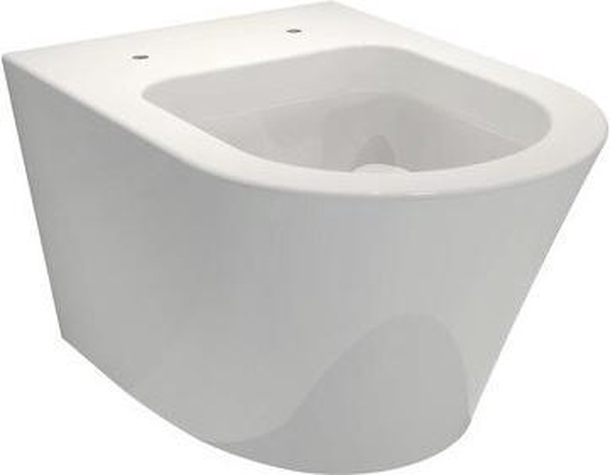 Royal Plaza Sub 104 hangend toilet met spoelrand, - Wit