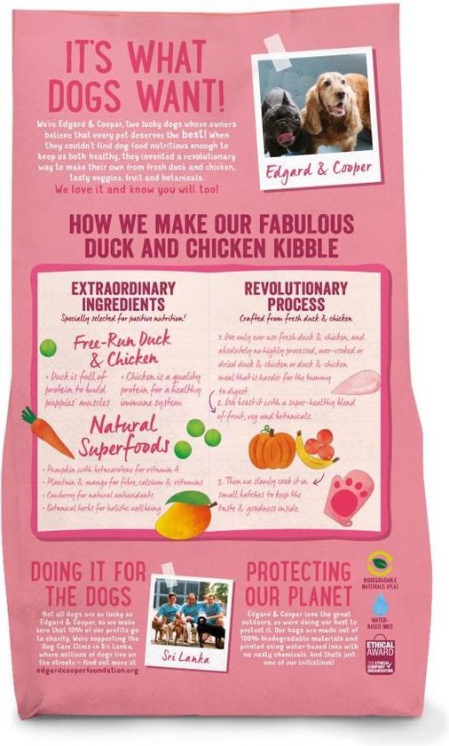 Edgard&Cooper Free-Run Duck Puppy Eend&Kip&Banaan - Hondenvoer - 700 g Graanvrij