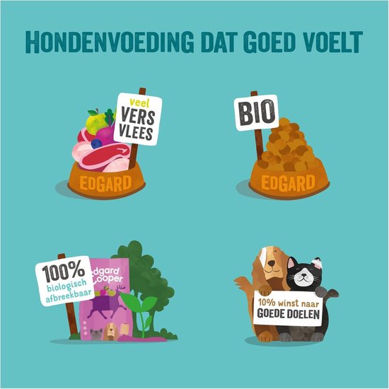 Edgard&Cooper Bio Organic Turkey Adult Kalkoen&Kip&Wortel - Hondenvoer - 2.5 kg Biologisch