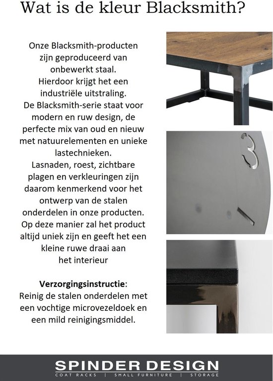 Trendhopper Kapstok Duke 5 haken staal - Zwart