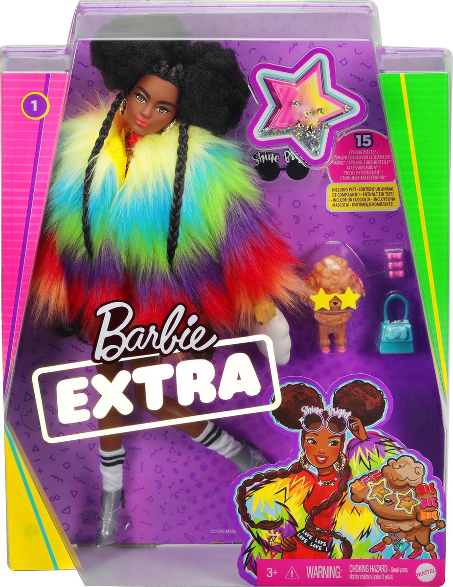 Barbie Extra Doll - Rainbow Coat