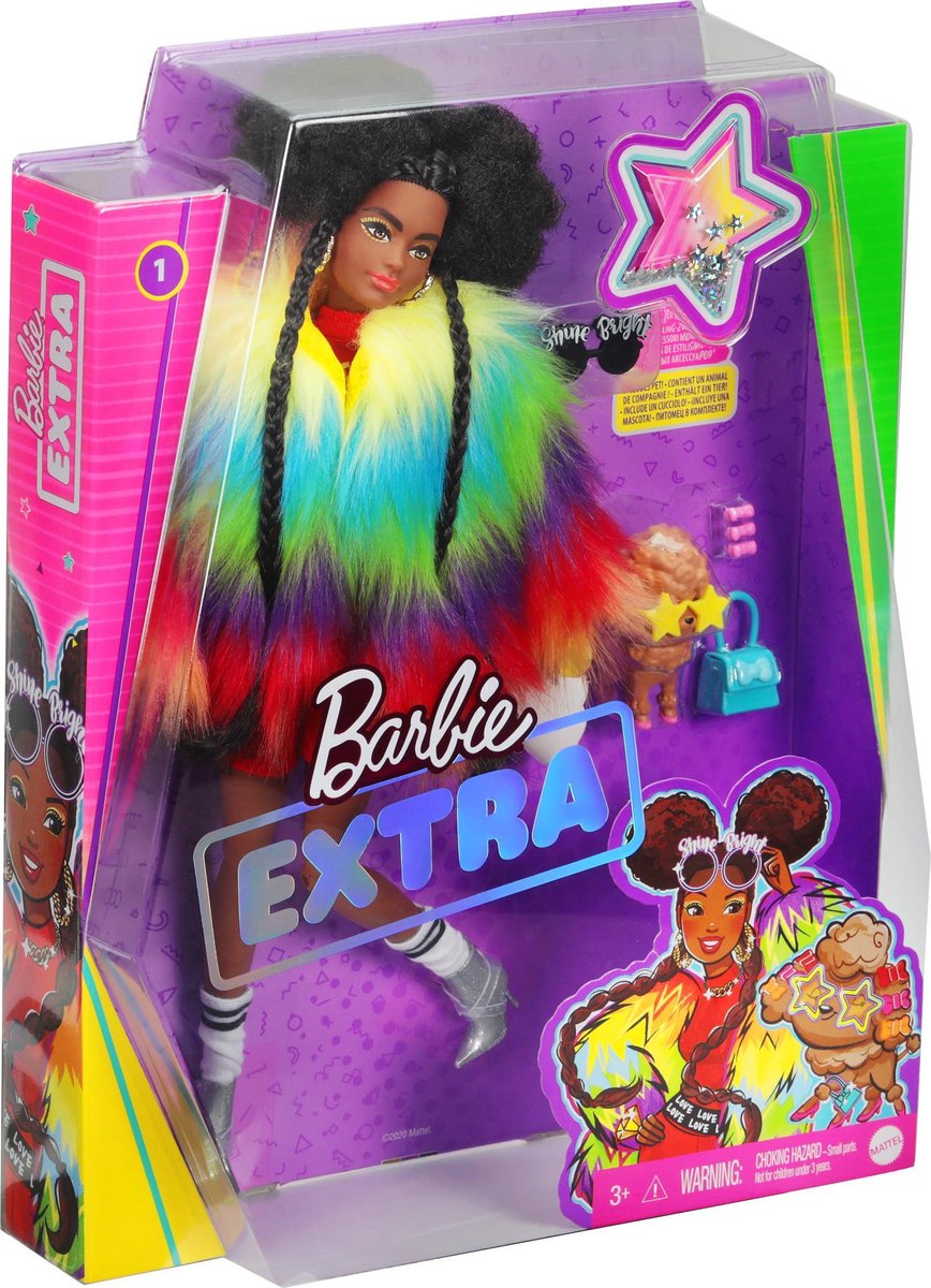 Barbie Extra Doll - Rainbow Coat