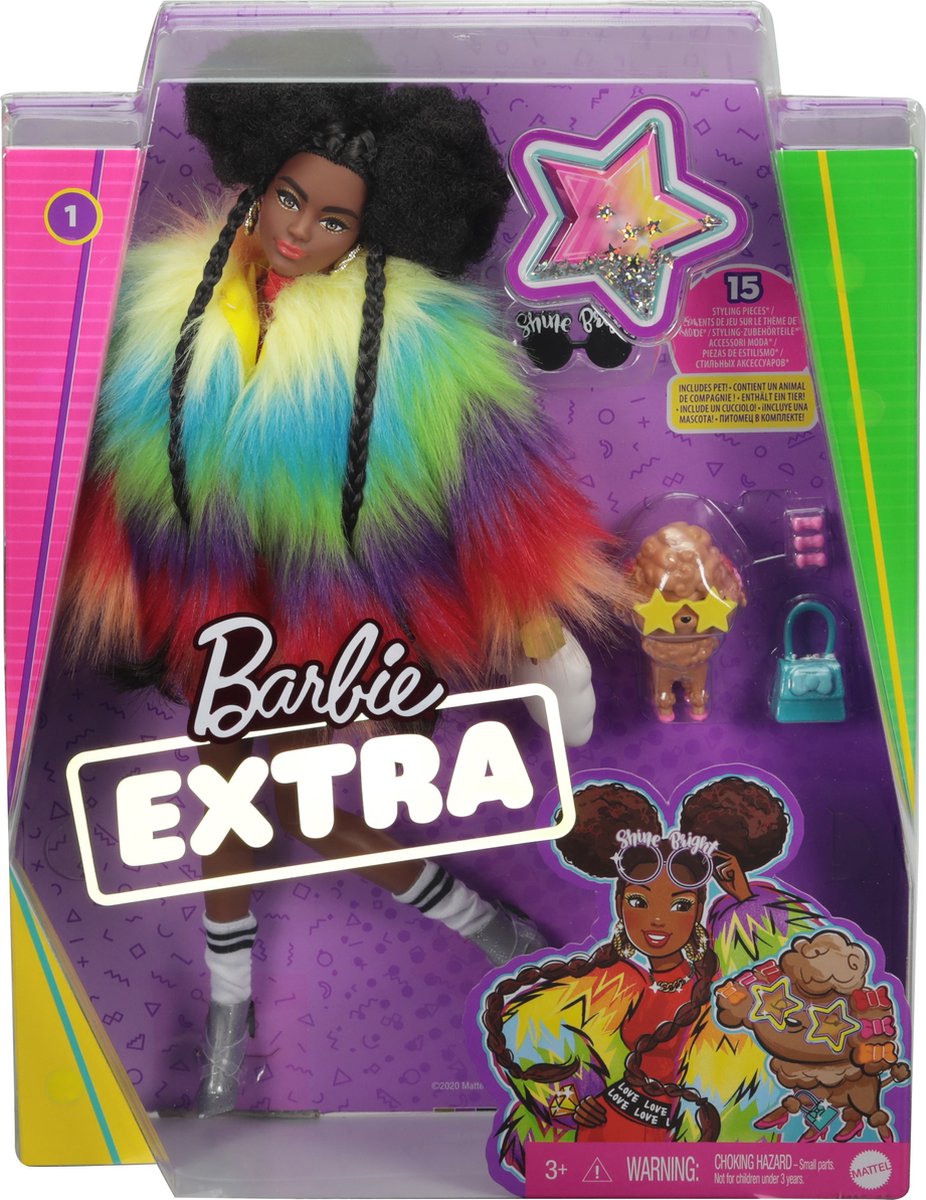 Barbie Extra Doll - Rainbow Coat