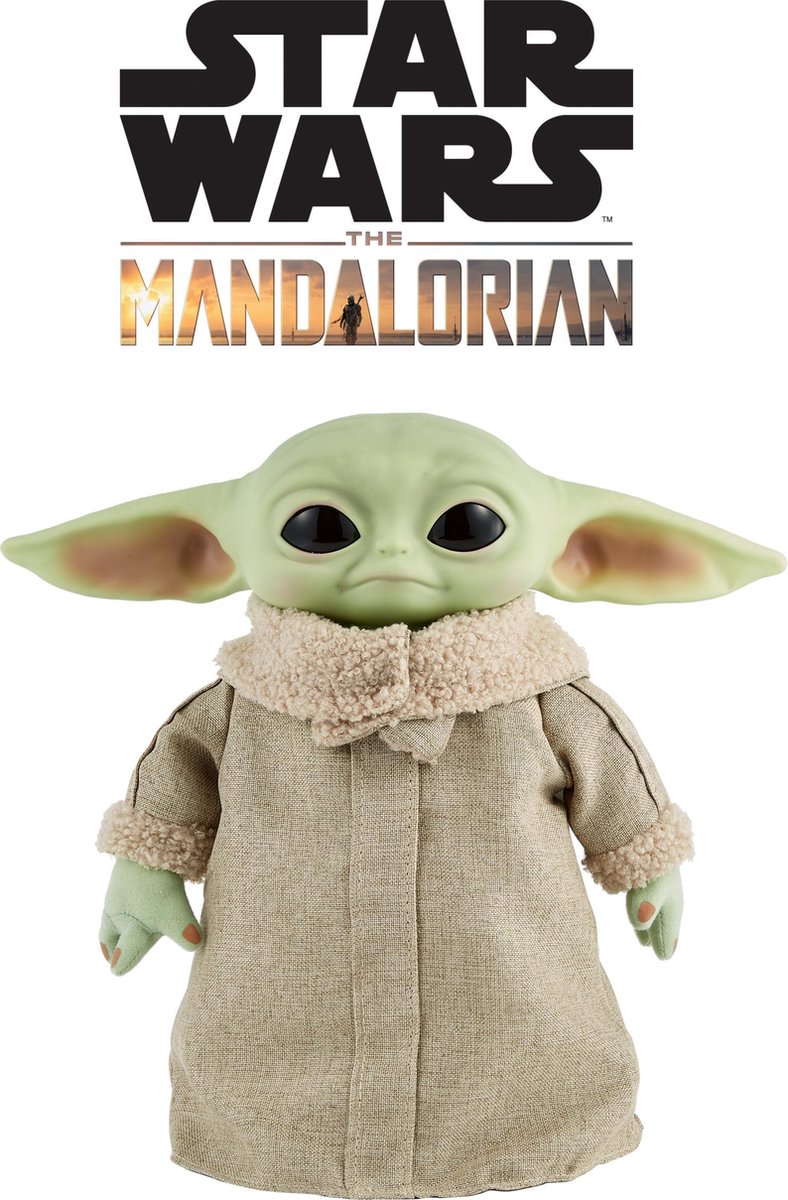 Mattel Star Wars The Mandalorian The Child Real Moves Plush - Groen