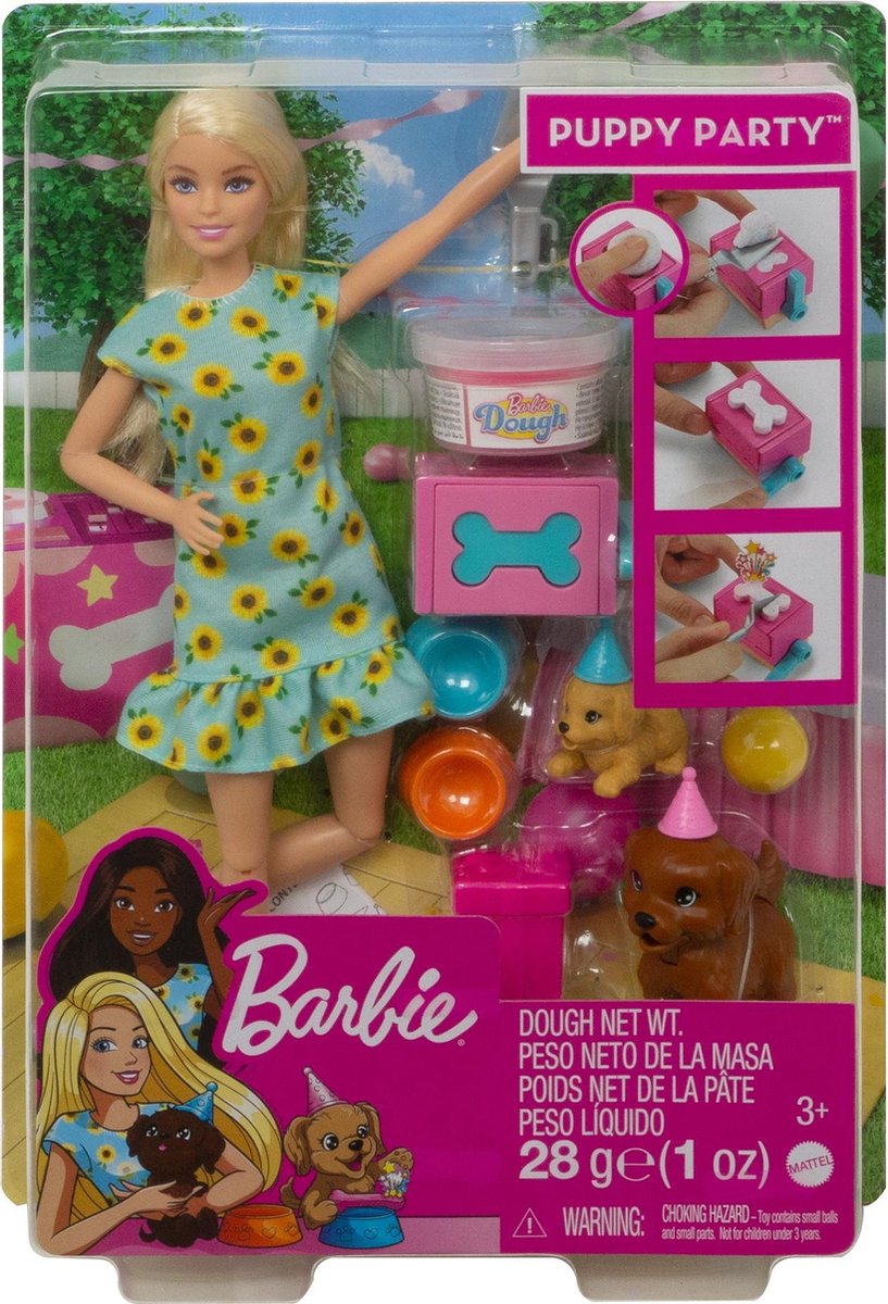 Mattel Barbie - Puppy Feestje - Blond