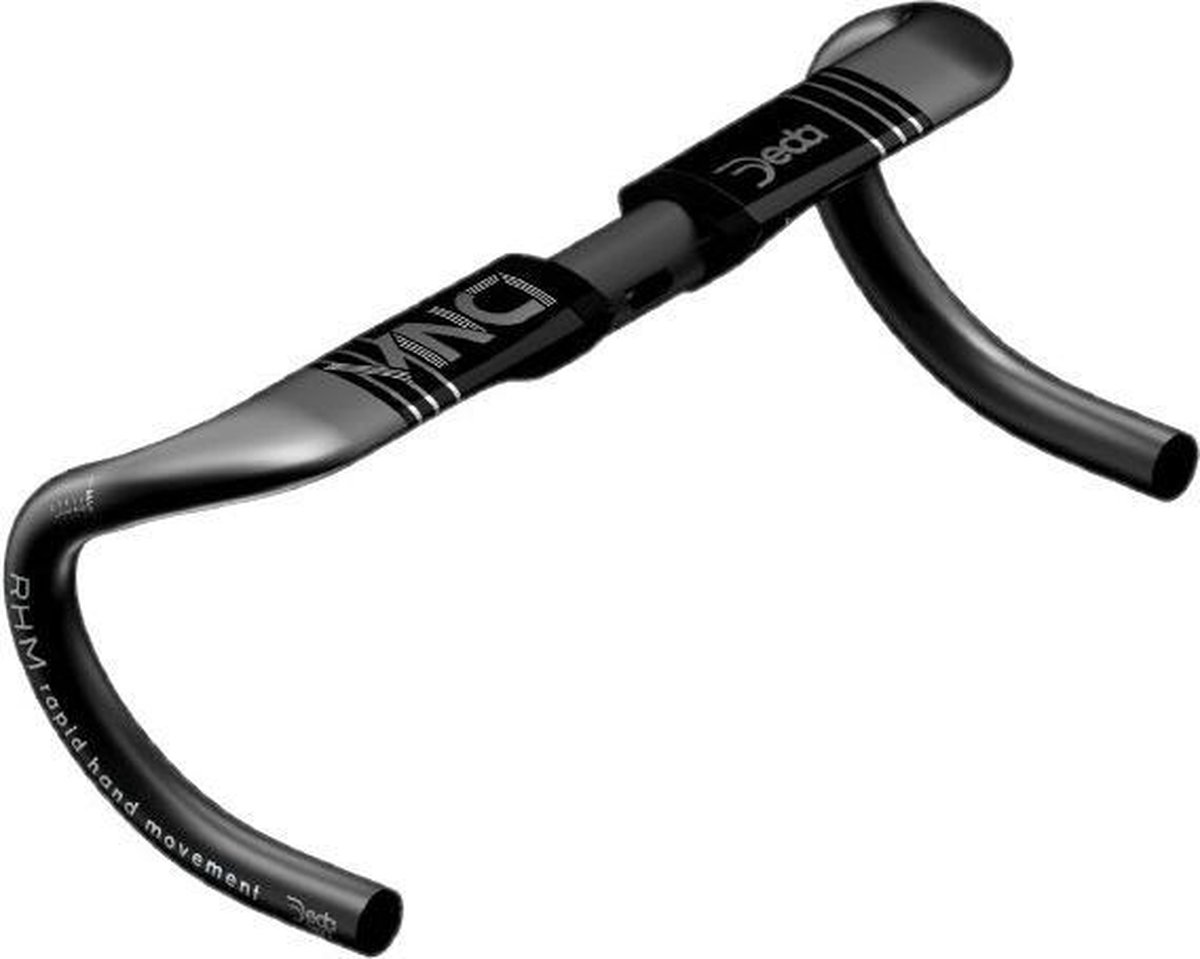 Deda stuur Vinci RHM 440/31,7 mm carbon/grijs - Zwart