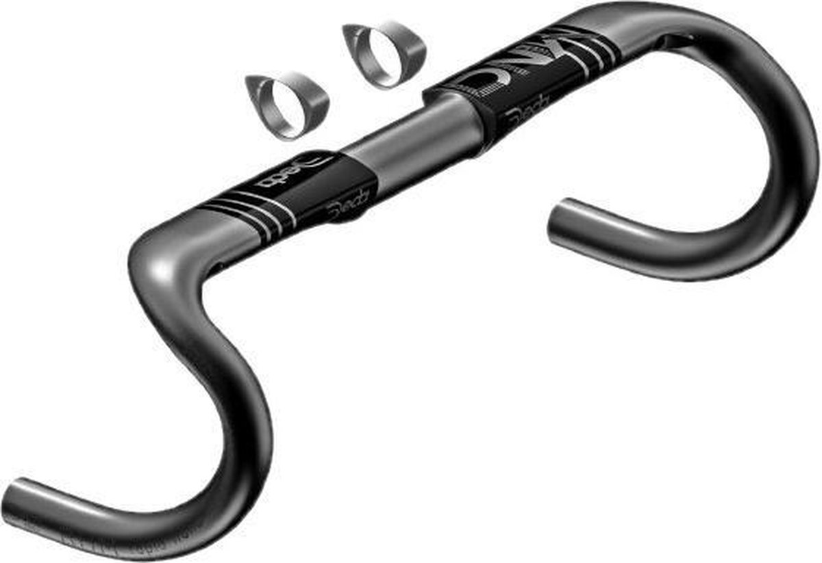 Deda stuur Vinci RHM 440/31,7 mm carbon/grijs - Zwart