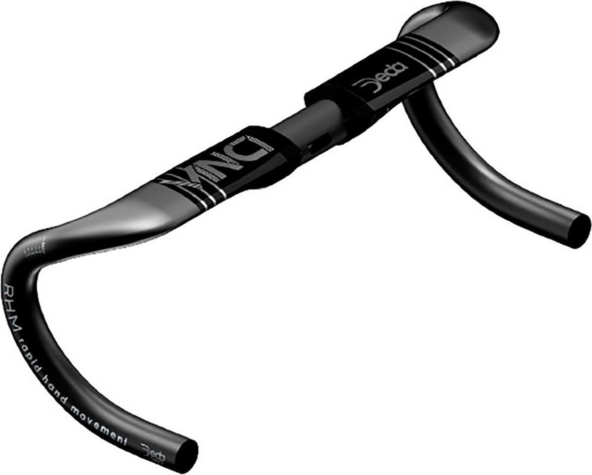 Deda stuur Vinci RHM 400/31,7 mm carbon/grijs - Zwart