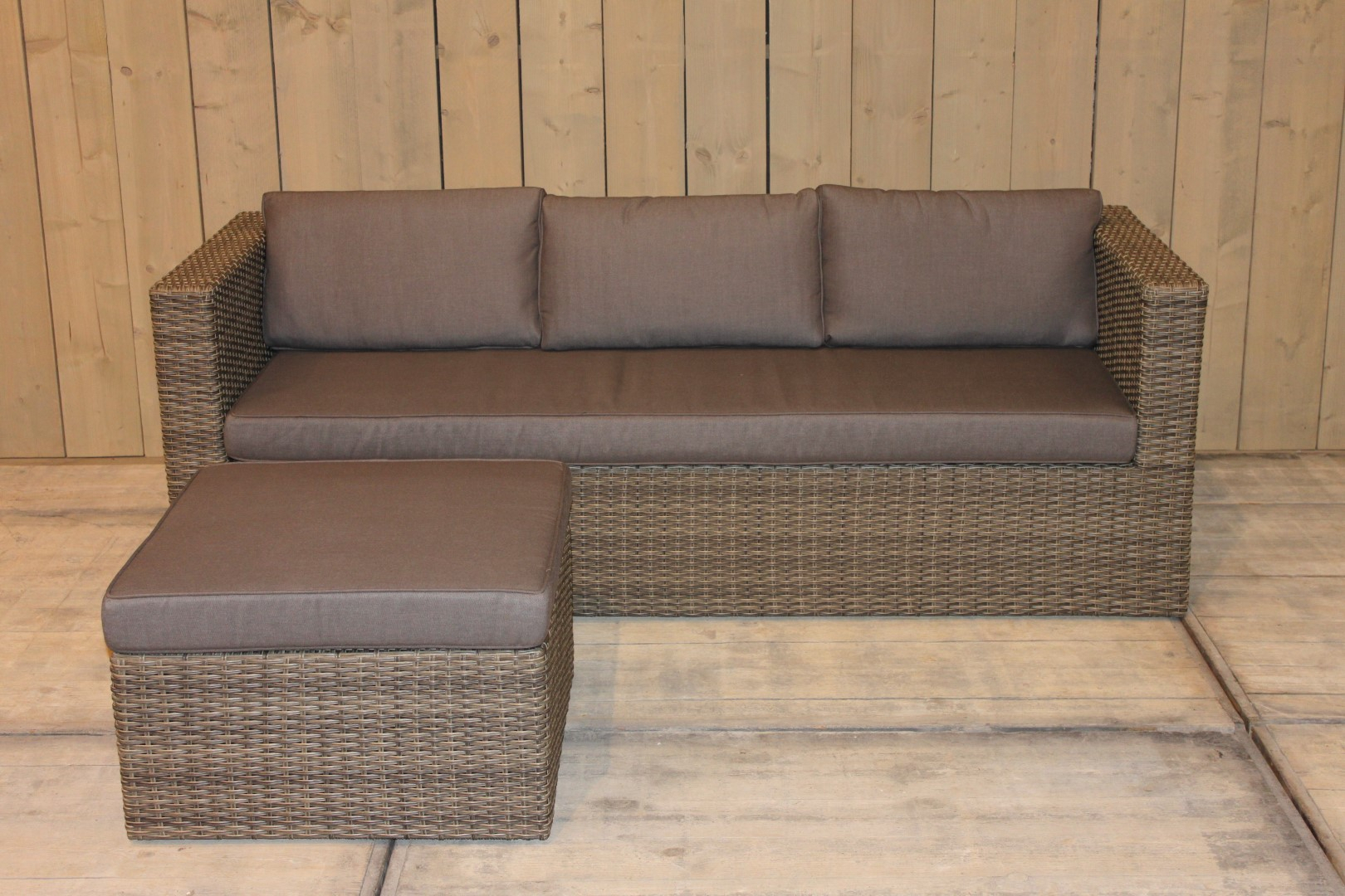 Eurofleur Aanbieding Bari loungeset natural kobo grey - Grijs