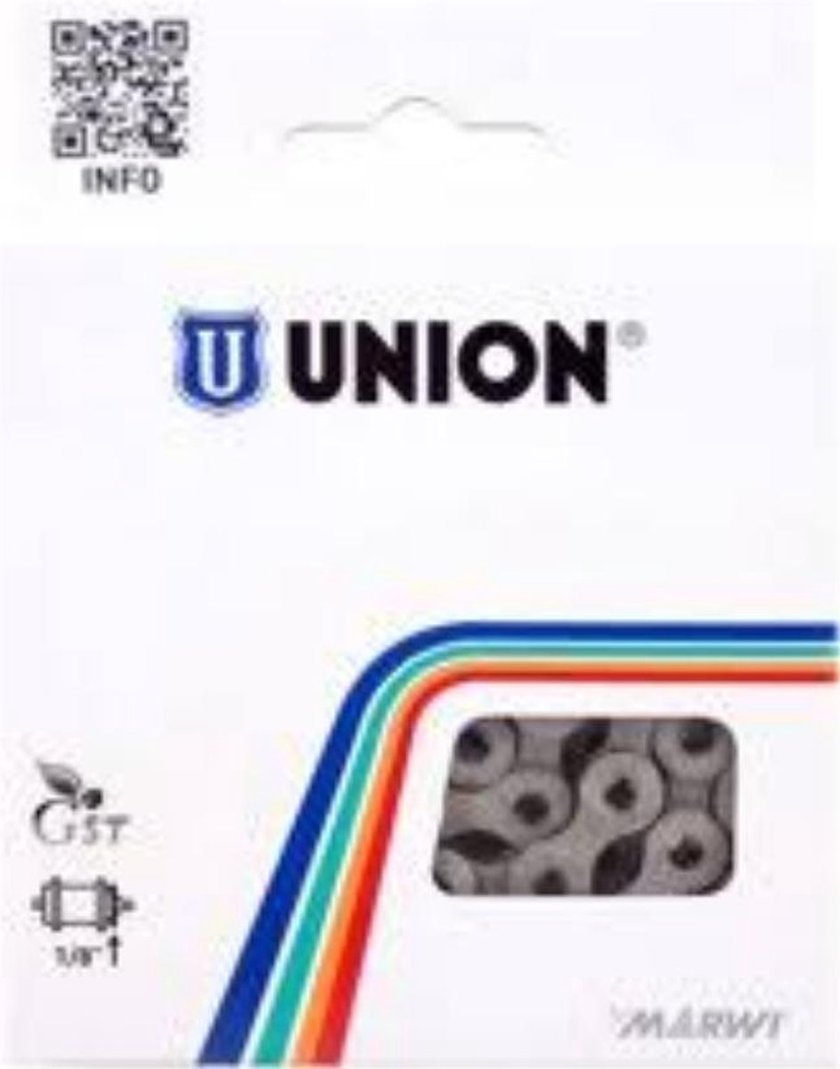 Union Fietsketting 1/2 x 3/32 - 112 Schakels - tot 24 Versnellingen - Zwart