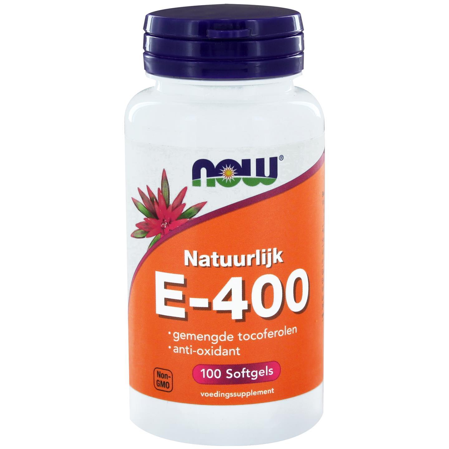 Now E-400 gemengde tocoferolen (100 softgels) - Foods