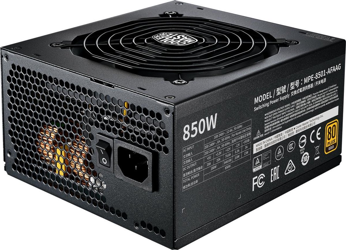 Coolermaster MWE 850 Gold-v2 Full modular