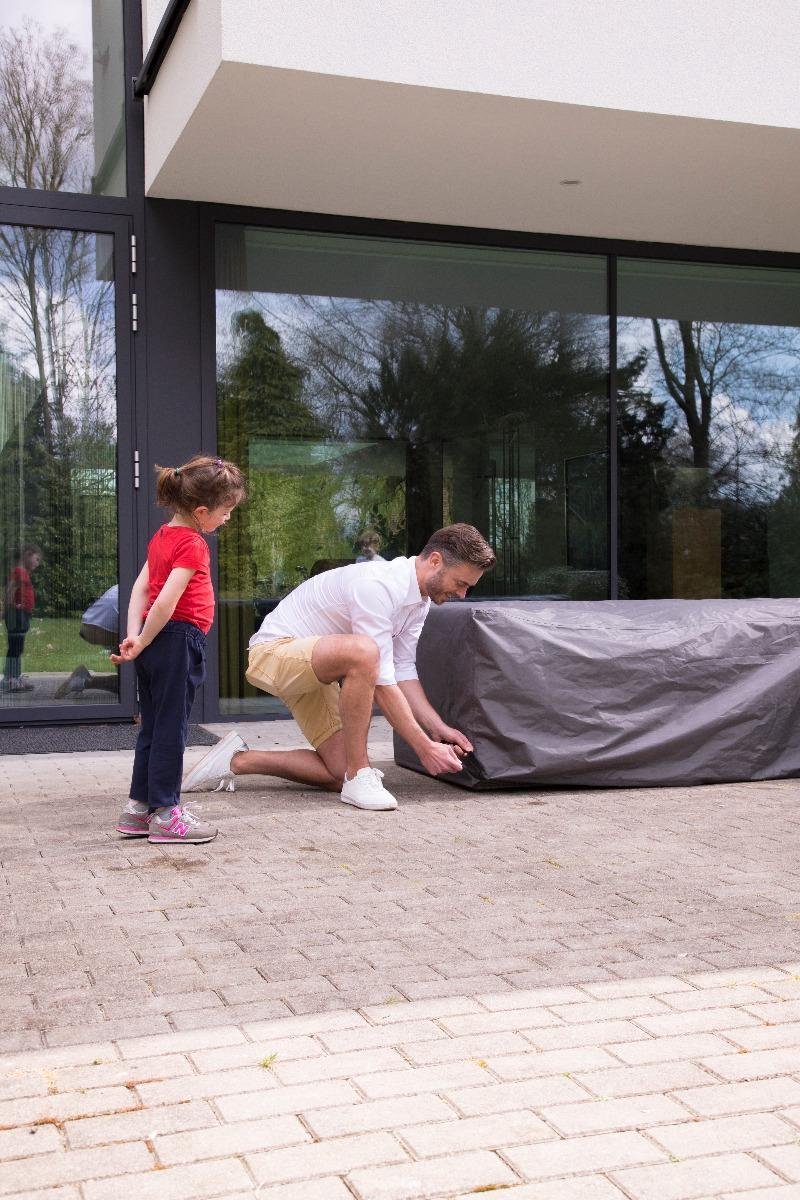 Winza Outdoor Covers Premium Loungesethoes L-vorm 300 - Grijs