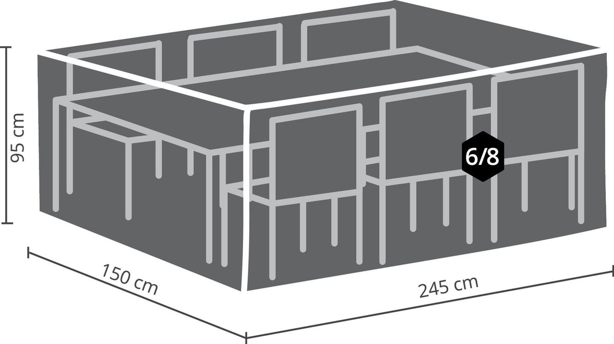 Winza Outdoor Covers Premium Tuinsethoes L - Grijs