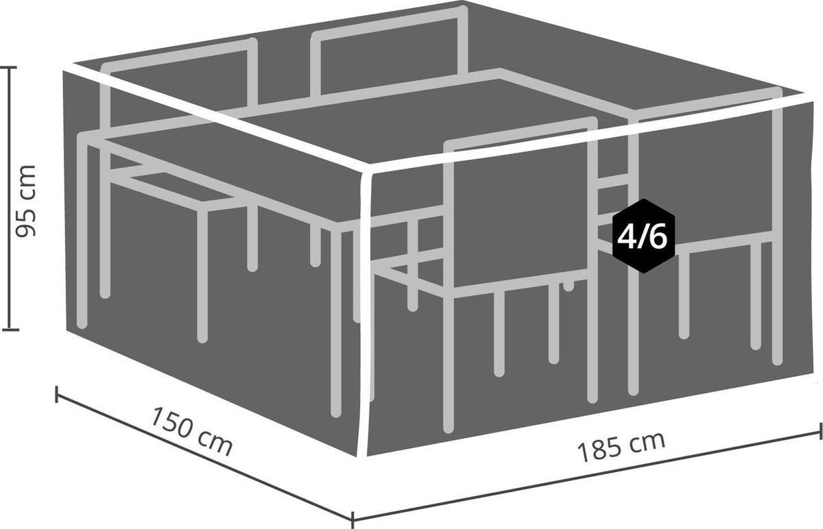 Winza Outdoor Covers Premium Tuinsethoes M - Grijs
