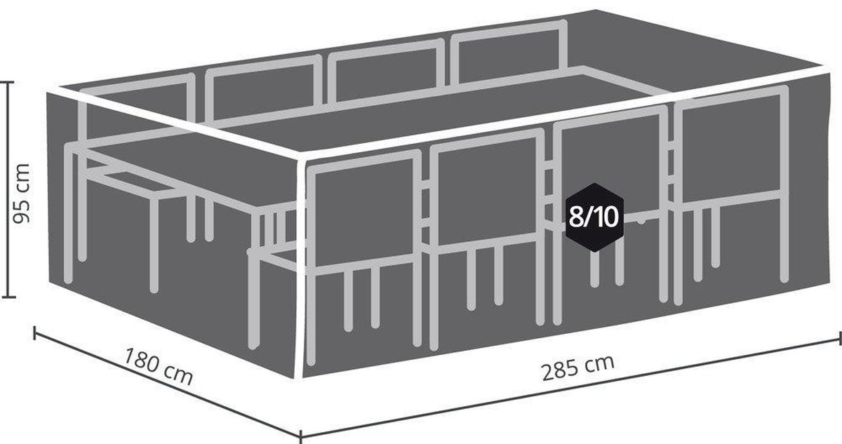 Winza Outdoor Covers Premium Tuinsethoes XL - Grijs