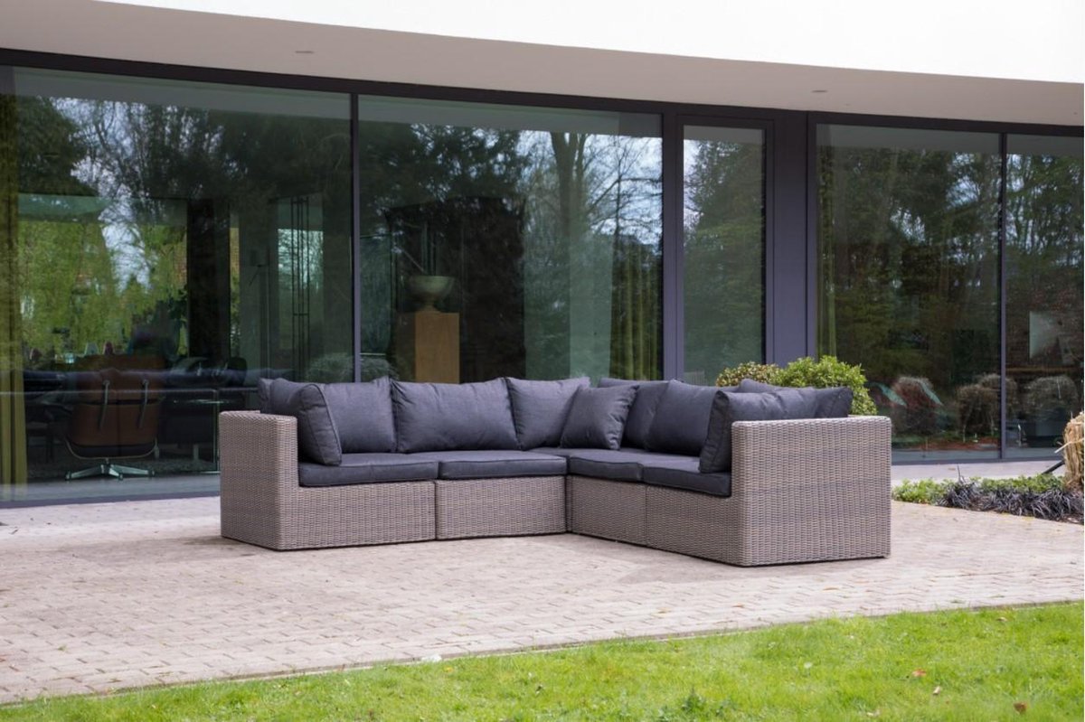 Winza Outdoor Covers Premium Loungesethoes L-vorm 215 - Grijs