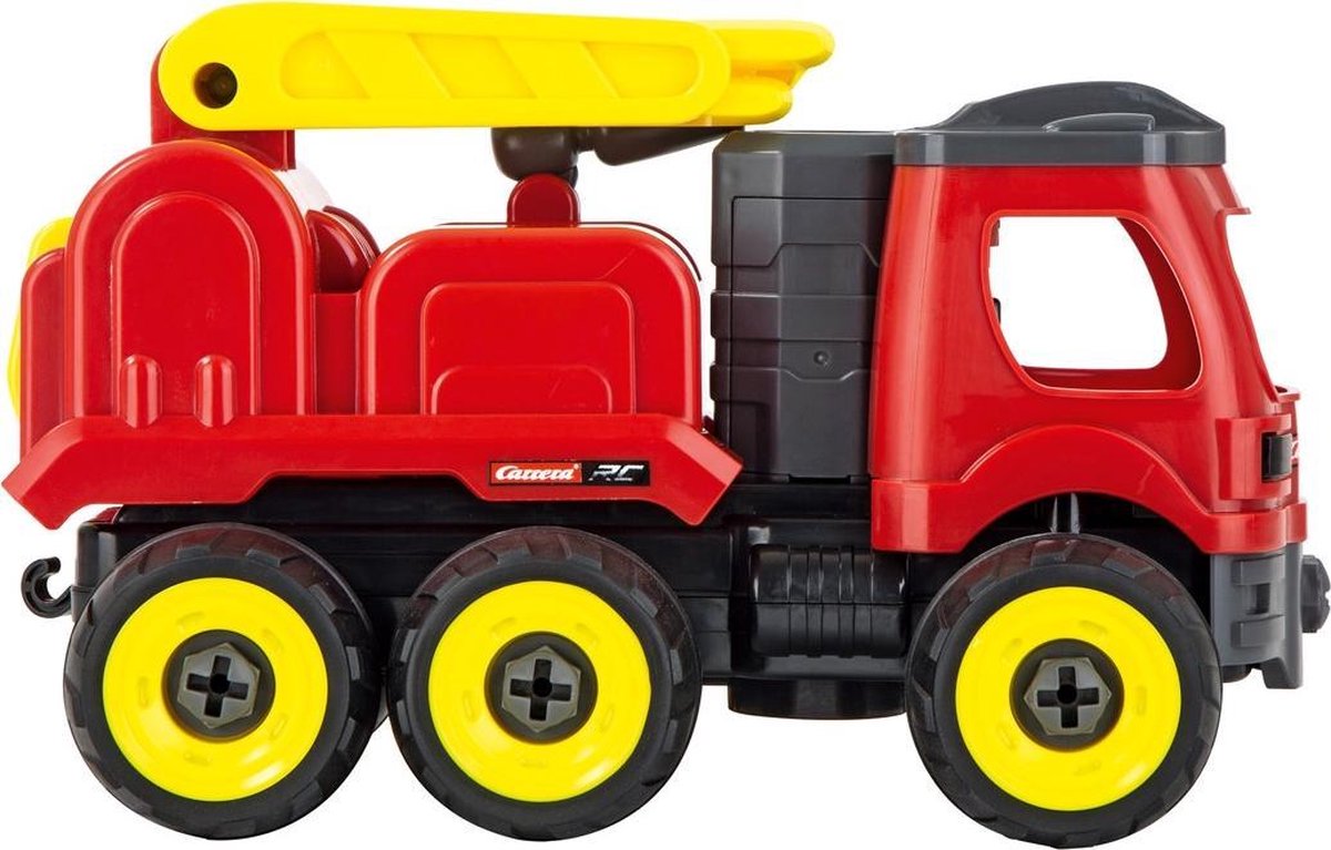 Carrera brandweerwagen RC First 25,4 cm/geel/zwart - Rood
