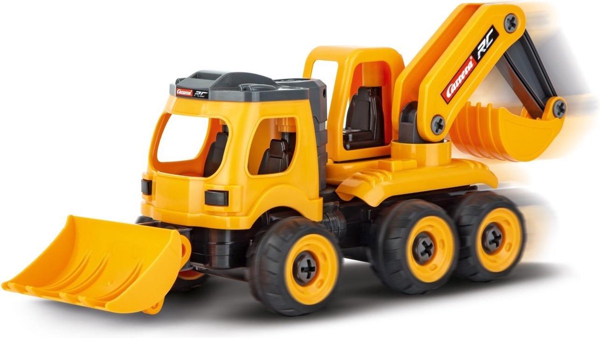 Carrera RC loader/graafmachine 40,7 cm/zwart 2 delig - Oranje