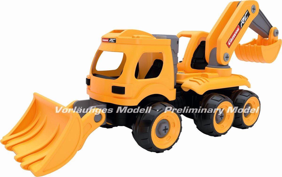 Carrera RC loader/graafmachine 40,7 cm/zwart 2 delig - Oranje