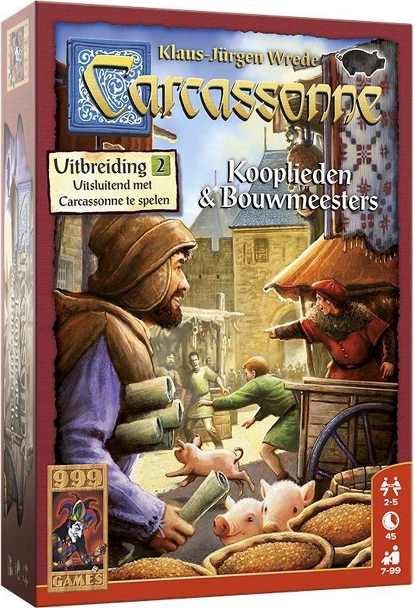 999Games bordspel Carcassonne: Kooplieden & Bouwmeesters