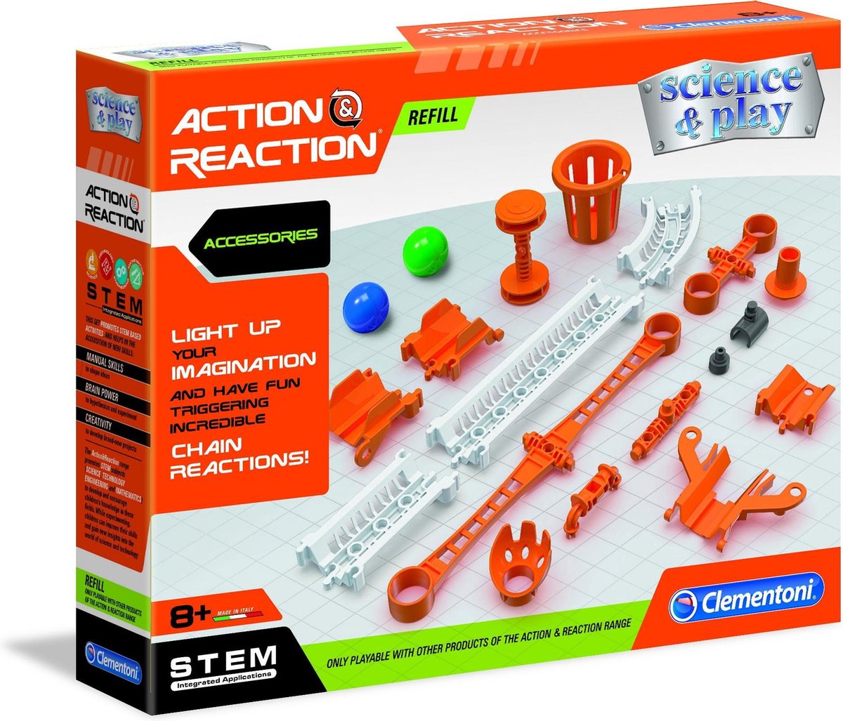 Clementoni uitbreidingsset Action & Reaction junior 20 delig