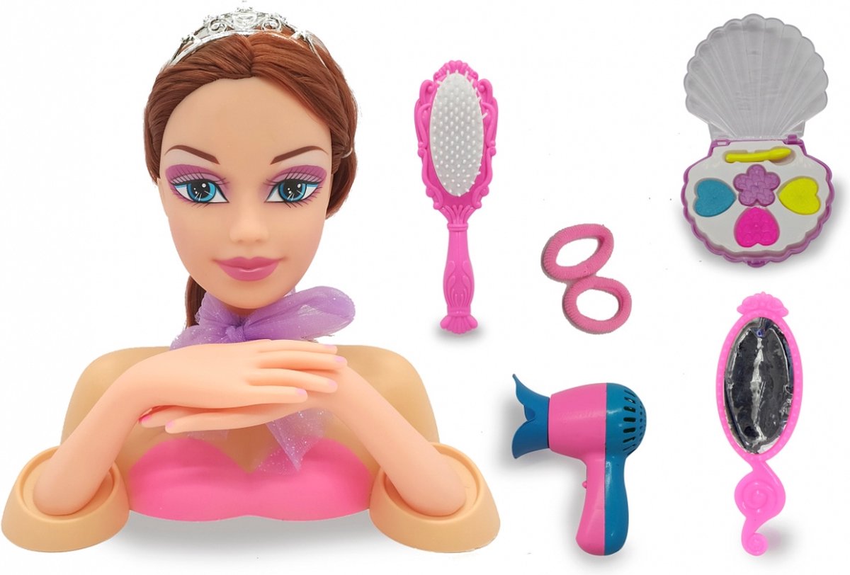 Jamara kaphoofd prinses Emma meisjes 24,5 cm 8 delig - Roze