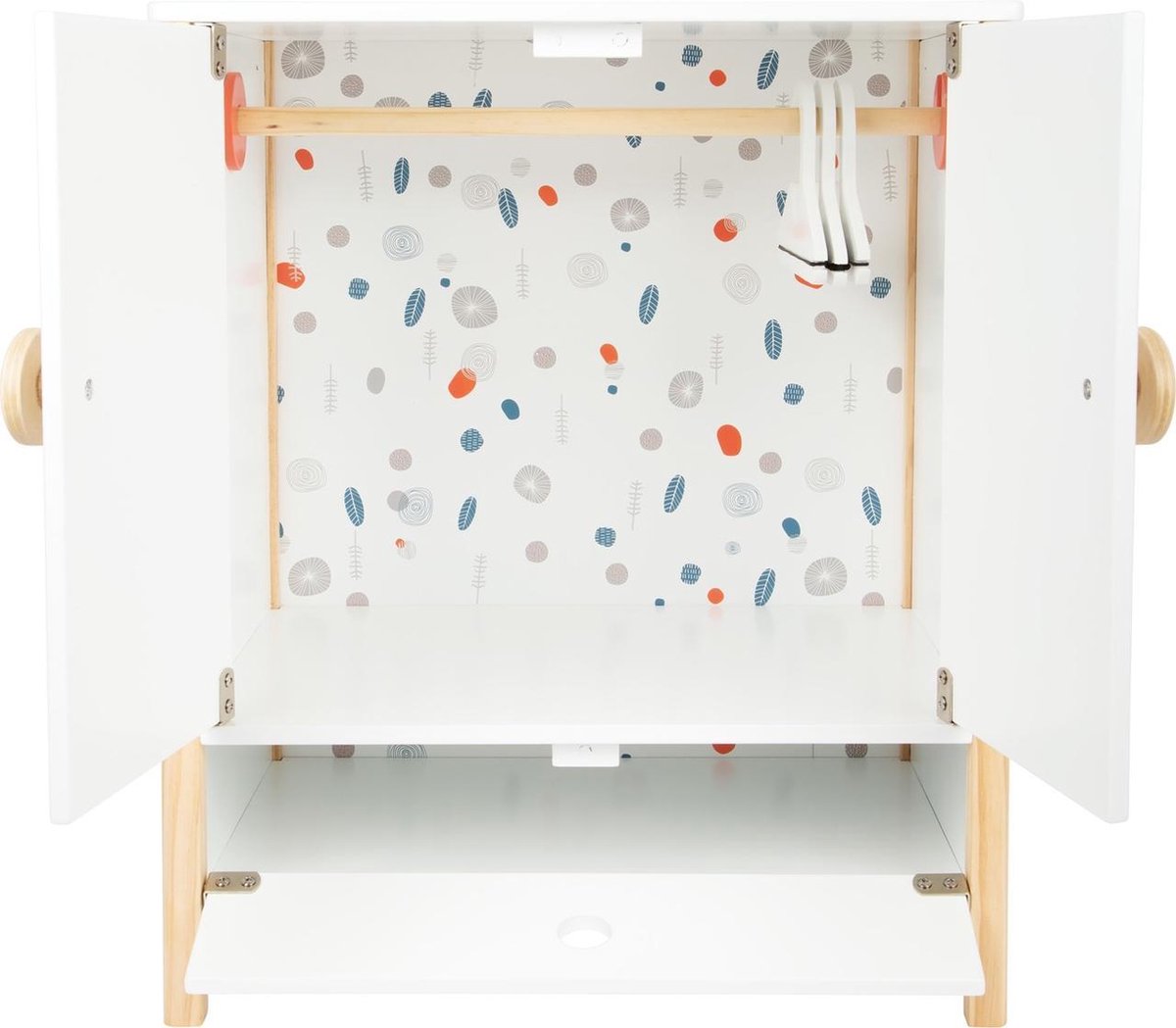 Small Foot poppenkledingkast meisjes 40 x 28 cm hout wit/beige