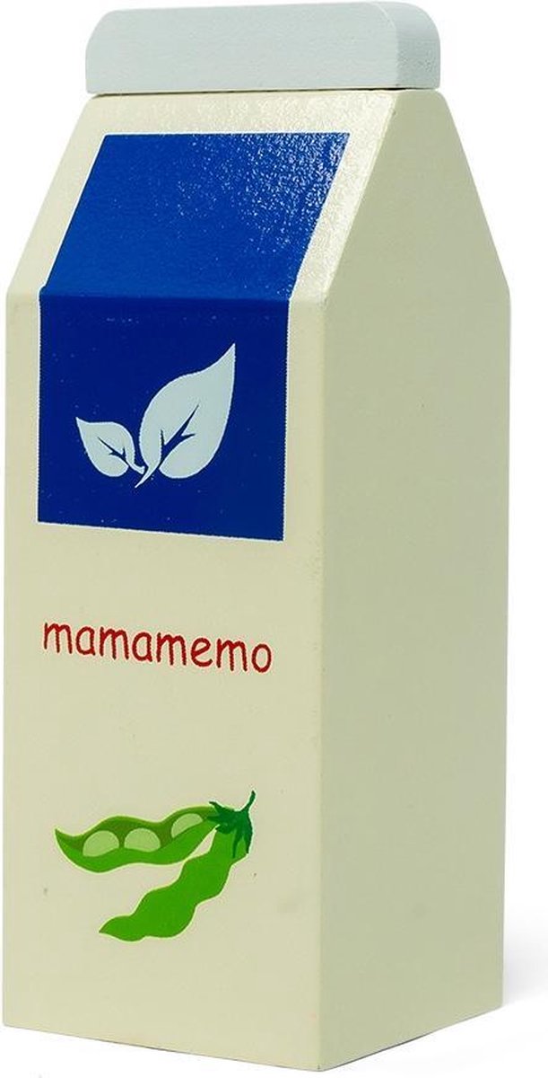 Mamamemo pak sojamelk 5 x 12 x 5 cm ivoorwit//groen - Blauw