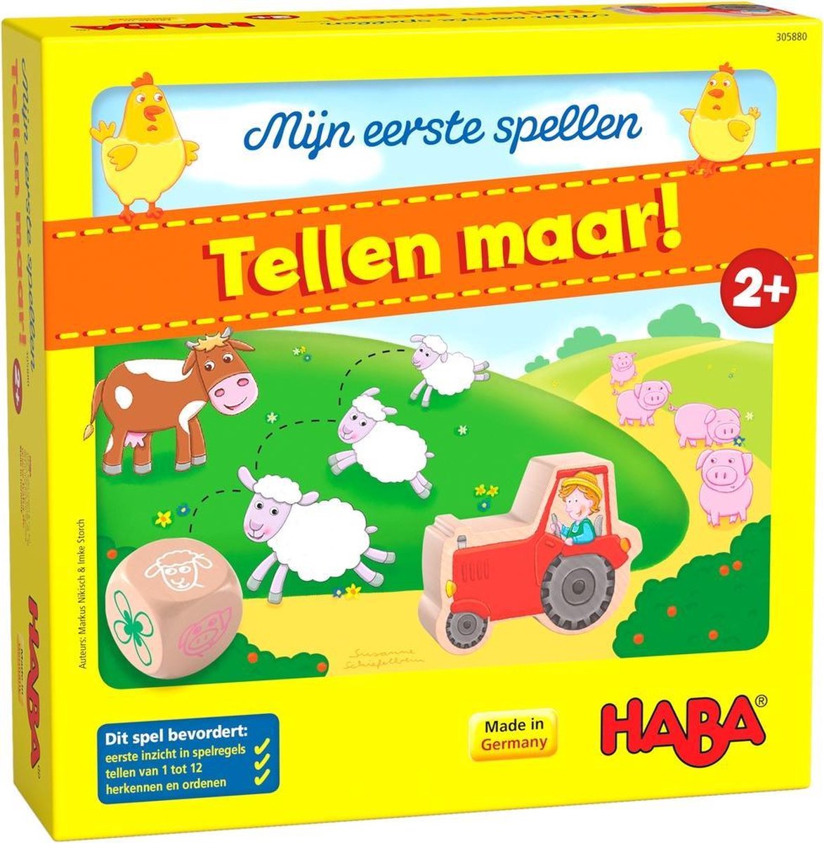 HABA spel Mijn eerste spellen Tellen maar NL karton 33 delig - Groen