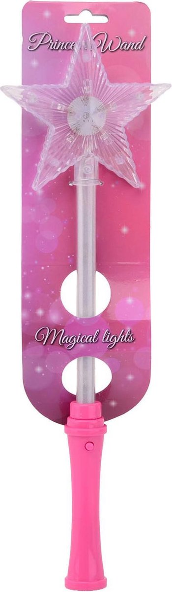 Johntoy toverstaf lichtgevend junior 40 cm - Roze