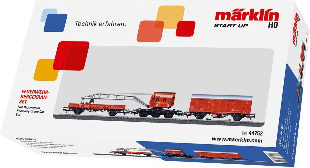 Märklin Marklin kraanwagen Brandweer 32,5 cm digitaal 1:87 staal - Rood