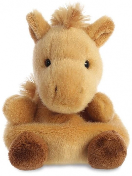 Aurora knuffel Palm Pals paard junior 13 cm pluche - Bruin