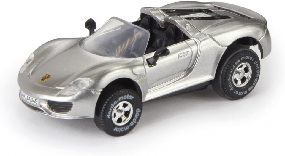 Darda speelgoedauto Porsche 918 Spyder pull back 1:60 zilver - Silver