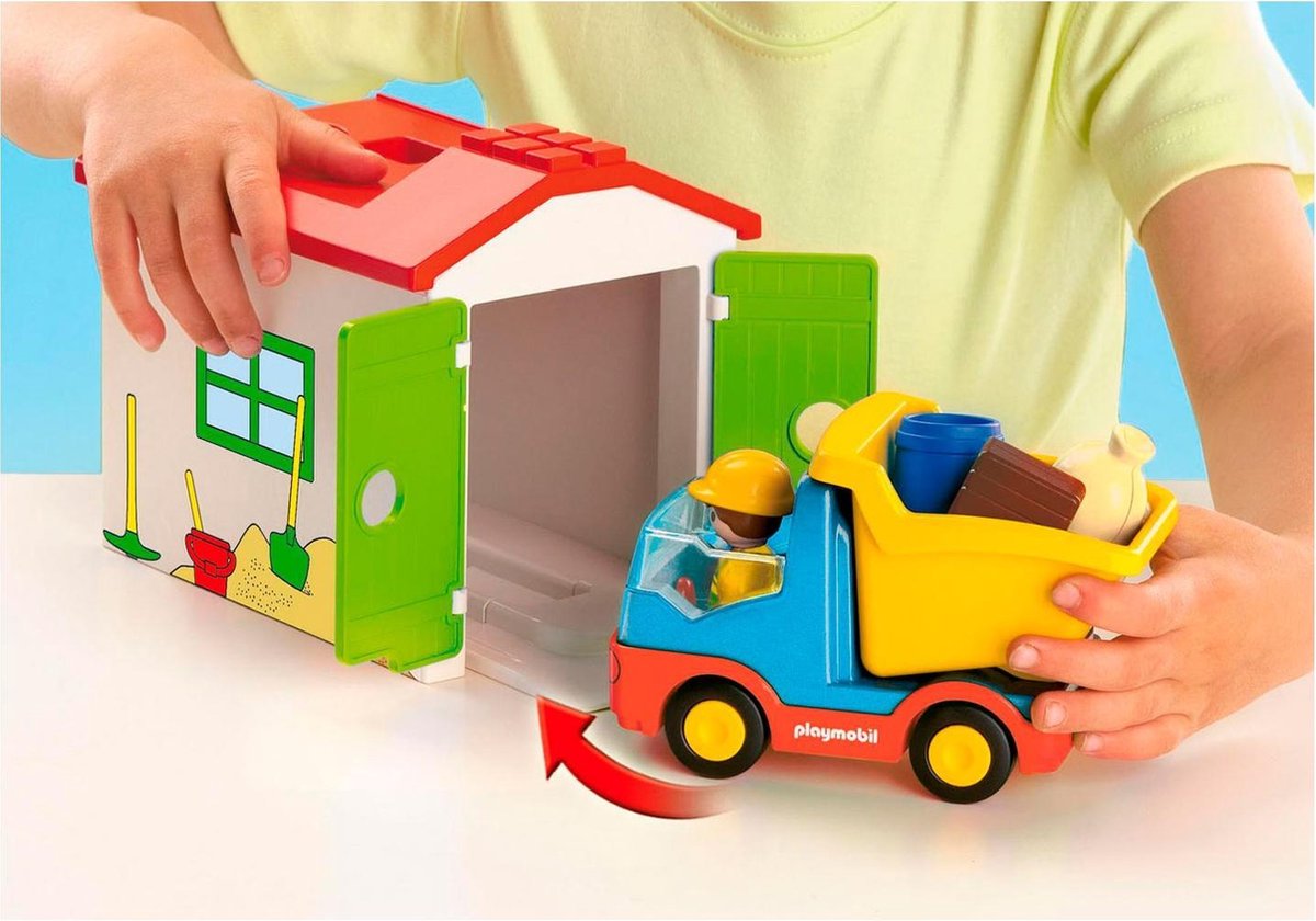 Playmobil 1, 2, 3 Werkman met sorteergarage (70184)