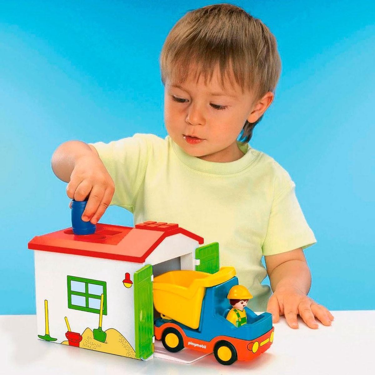 Playmobil 1, 2, 3 Werkman met sorteergarage (70184)