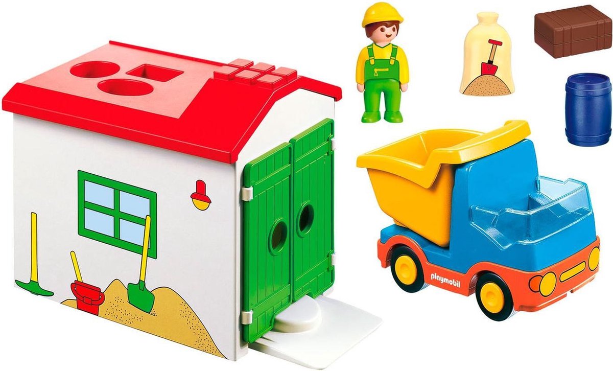 Playmobil 1, 2, 3 Werkman met sorteergarage (70184)