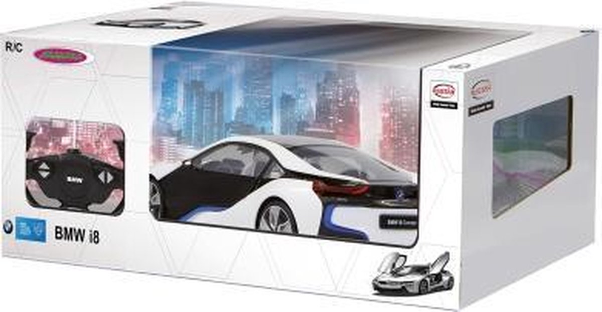 Rastar RC BMW I8 open door jongens 1:14 - Wit