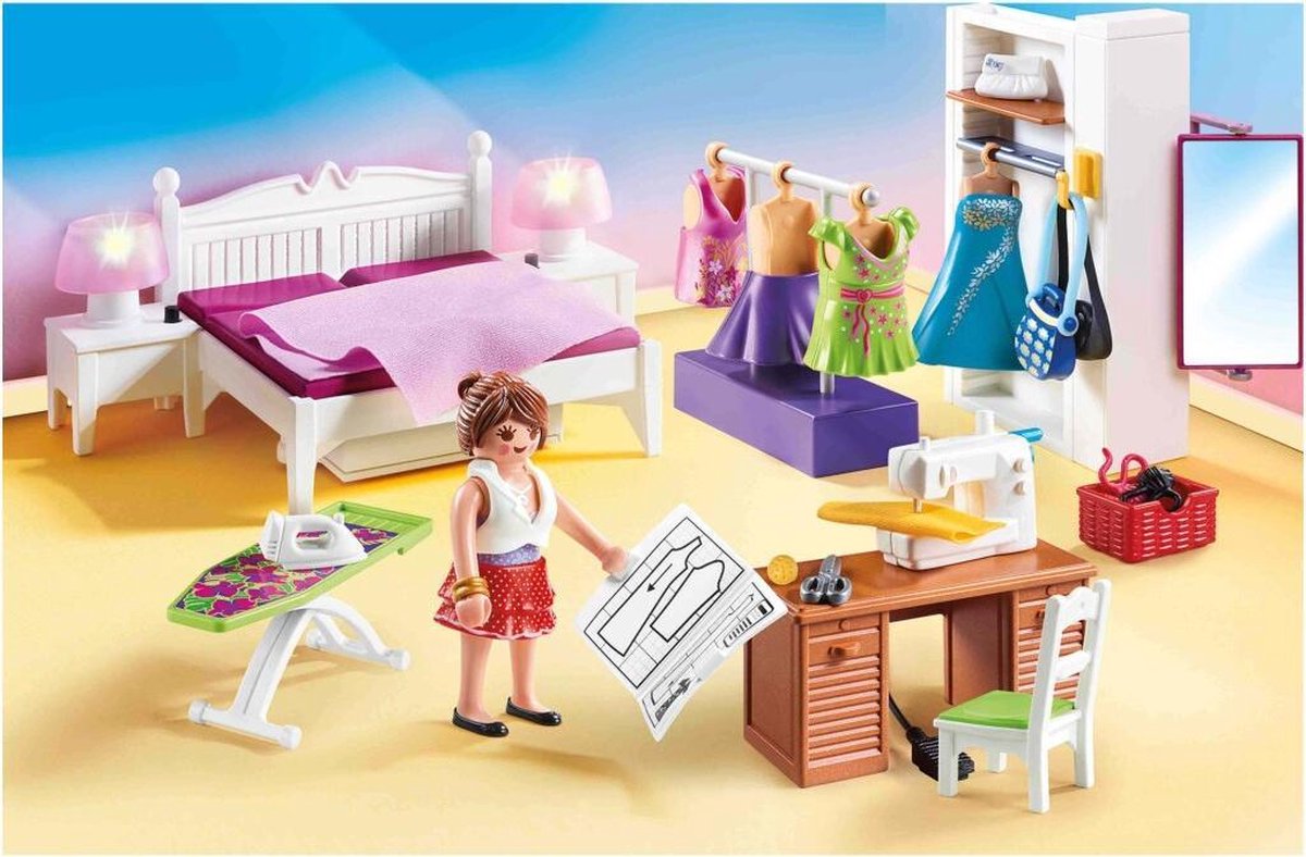 Playmobil Dollhouse Slaapkamer met mode ontwerphoek (70208)