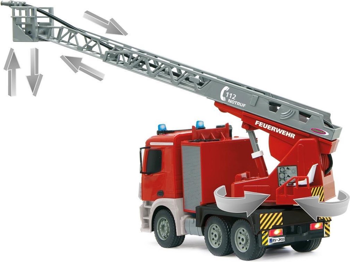Jamara brandweerwagen RC Mercedes Benz Arocs 2,4 Ghz 1:20 - Rood