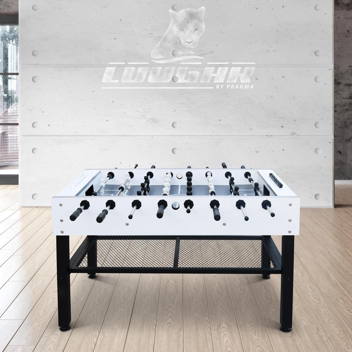 Cougar voetbaltafel Freestyle Pro 141 x 74 x 88 cm/zwart - Wit