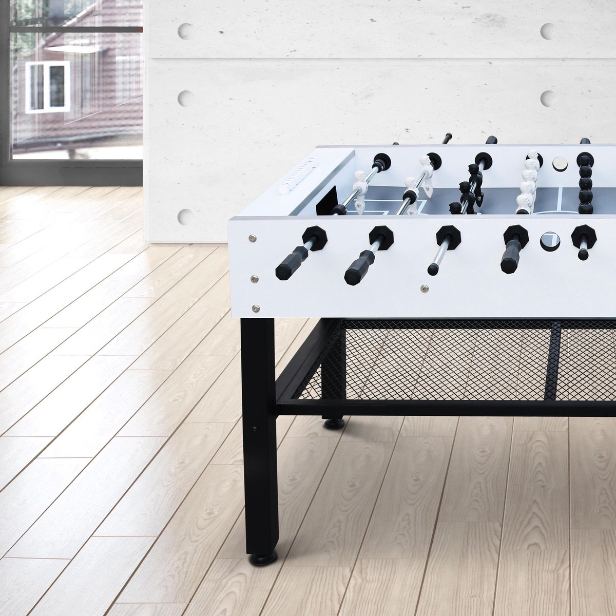 Cougar voetbaltafel Freestyle Pro 141 x 74 x 88 cm/zwart - Wit