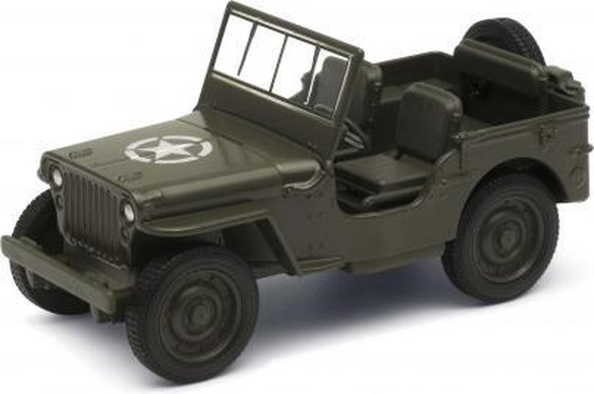 Welly schaalmodel Jeep Willys MB 1:34 diecast groen 12 cm