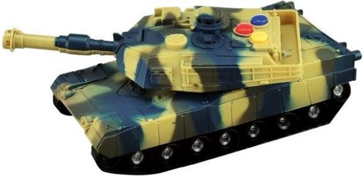 Toi-Toys Toi Toys militaire tank met licht en geluid 17 cm groen/ - Geel