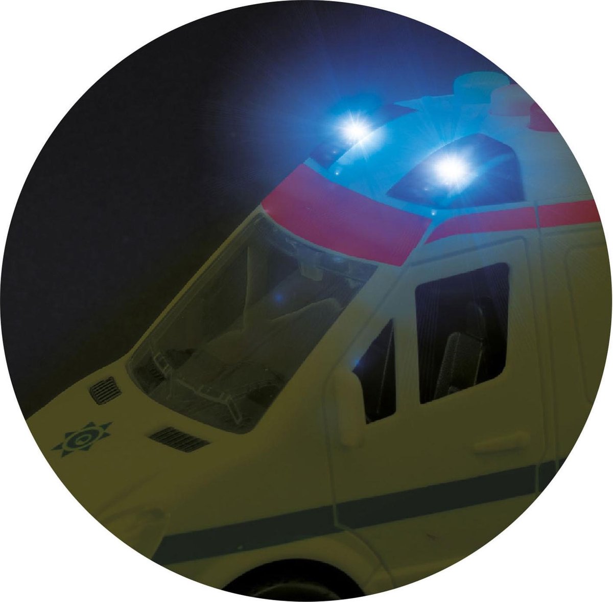 Toi-Toys Toi Toys ambulance frictie met licht en geluid 15 cm - Geel