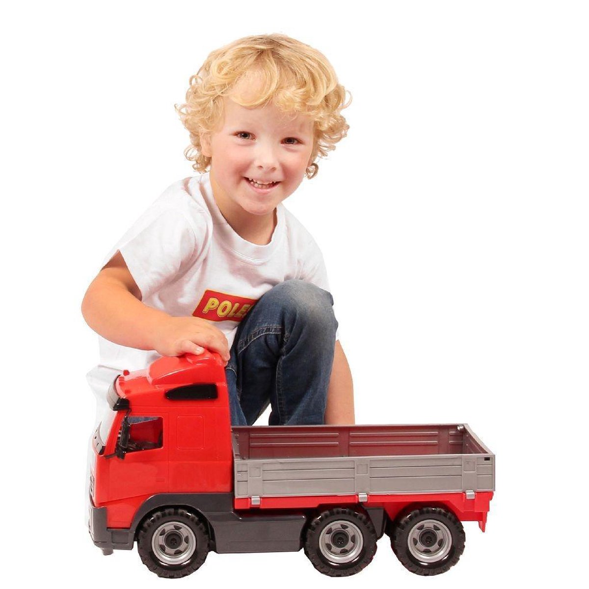 Polesie truck wegtransport Volvo 45 cm - Rood