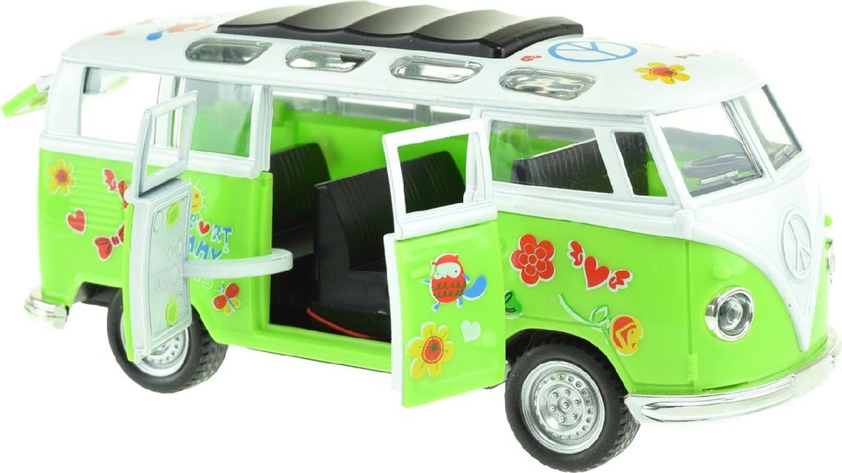 Toi-Toys Toi Toys Flower Power bus 18 cm - Groen