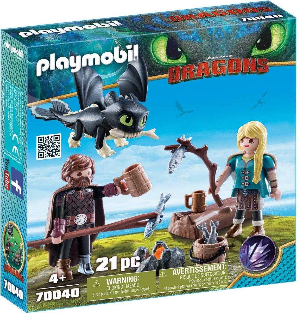 Playmobil Dragons Hikkie en Astrid met babydraak (70040)